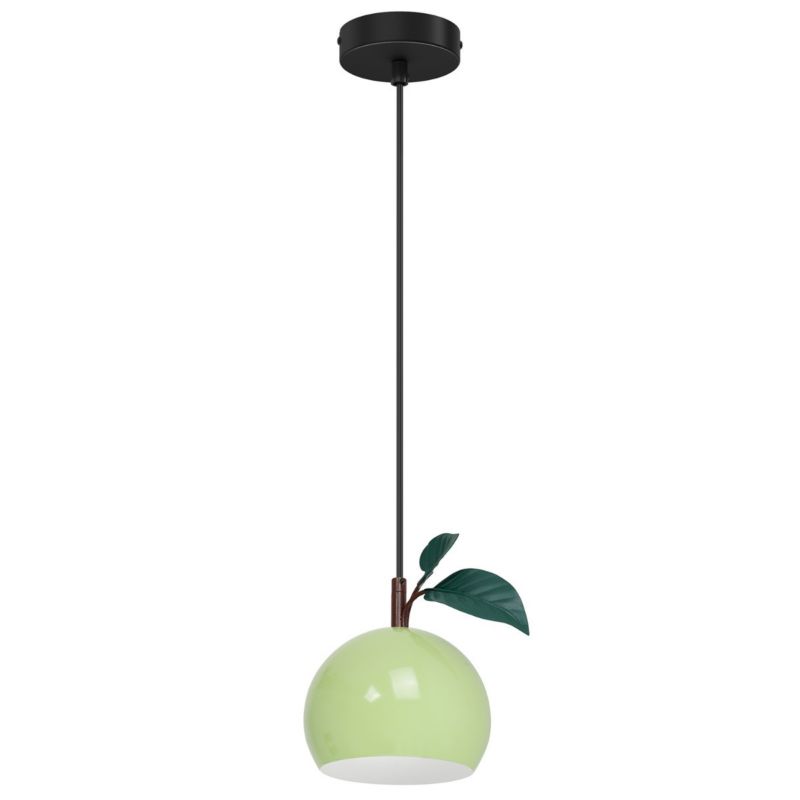 Lampa wisząca Luminex Apple zielono-czarna wym: 110 x 17 x 17 cm 1xE27 x 15W 1 szt.