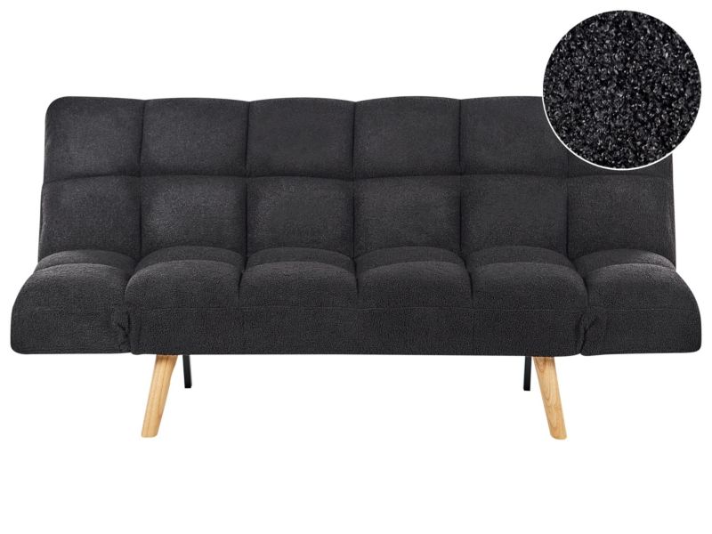 Sofa rozkładana Ingaro Czarny Boucle 1 szt.