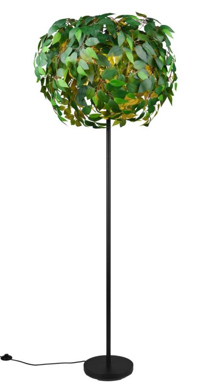 Lampa podłogowa stojąca RL Leavy zielono-czarna 3 x E14 x 28W wym: 180 x 70 x 70 cm - 1 szt.