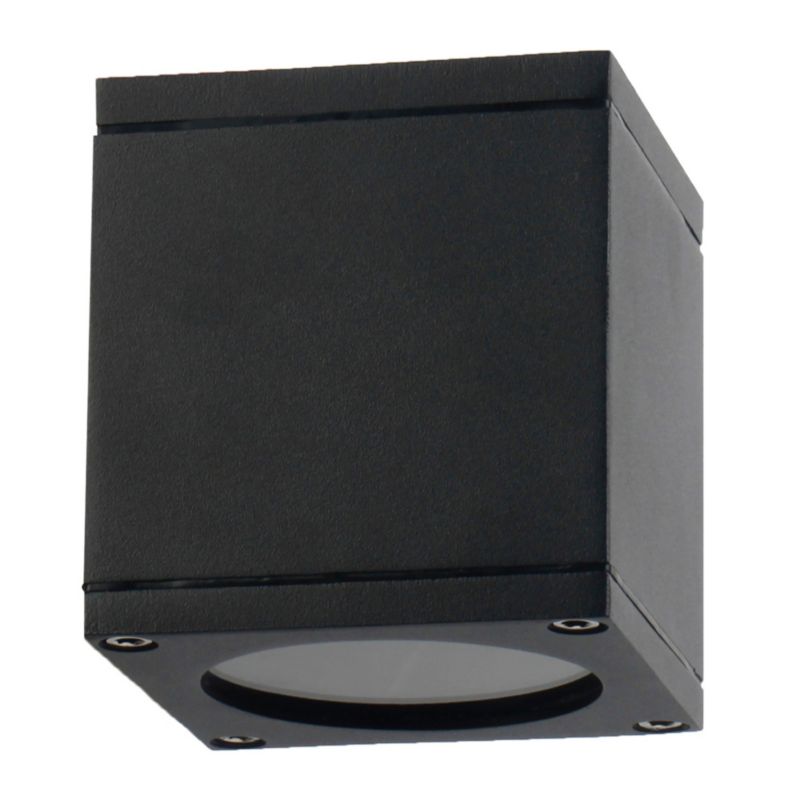 Lampa sufitowa zewnętrzna Polux Moris czarna 1 x GU10 x 12W IP54 wym: 9,2 x 8,7 x 8,7 cm - 1 szt.