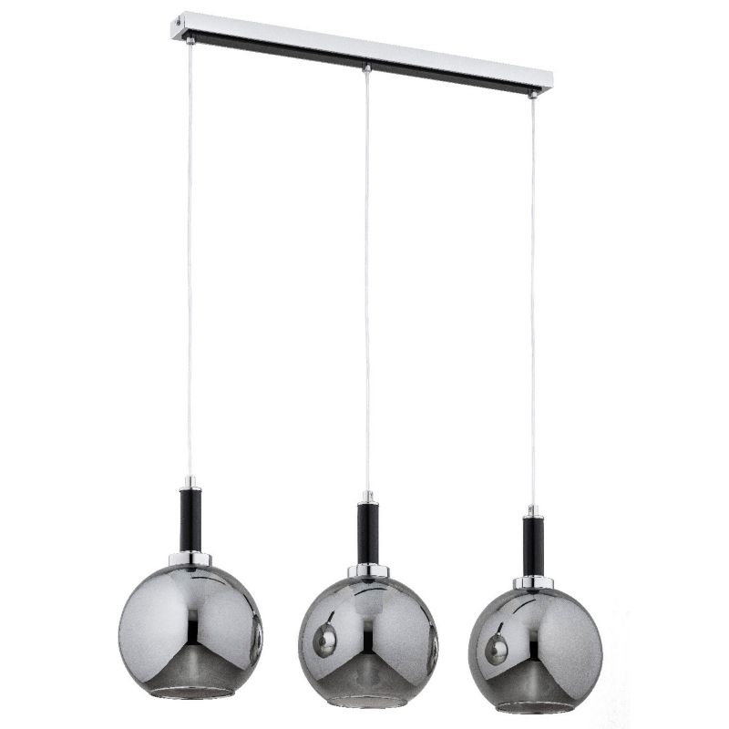 Lampa wisząca Alfa Hetty 4863 chromowana czarna-dymiona nowoczesna 3xE27 x 15W 1 szt.