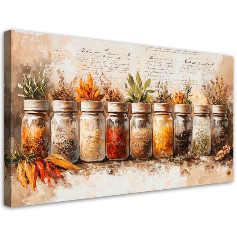 Obraz na płótnie Feeby Zioła Przyprawy Kuchnia 100x50cm 1szt