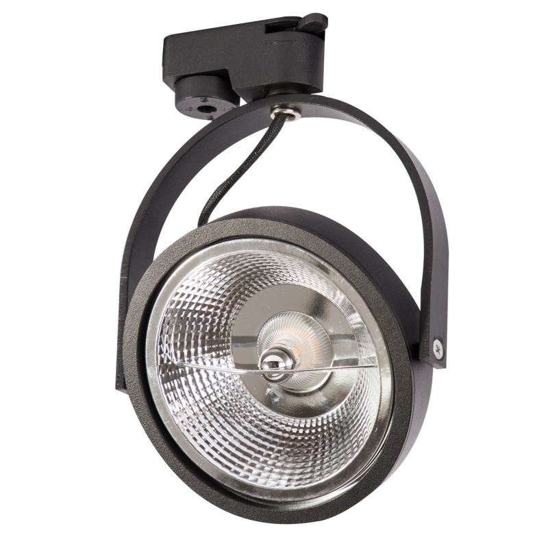 Reflektor szynowy LED MasterLED Leon AR111 GU10 120mm lampa czarny mat 1 szt.