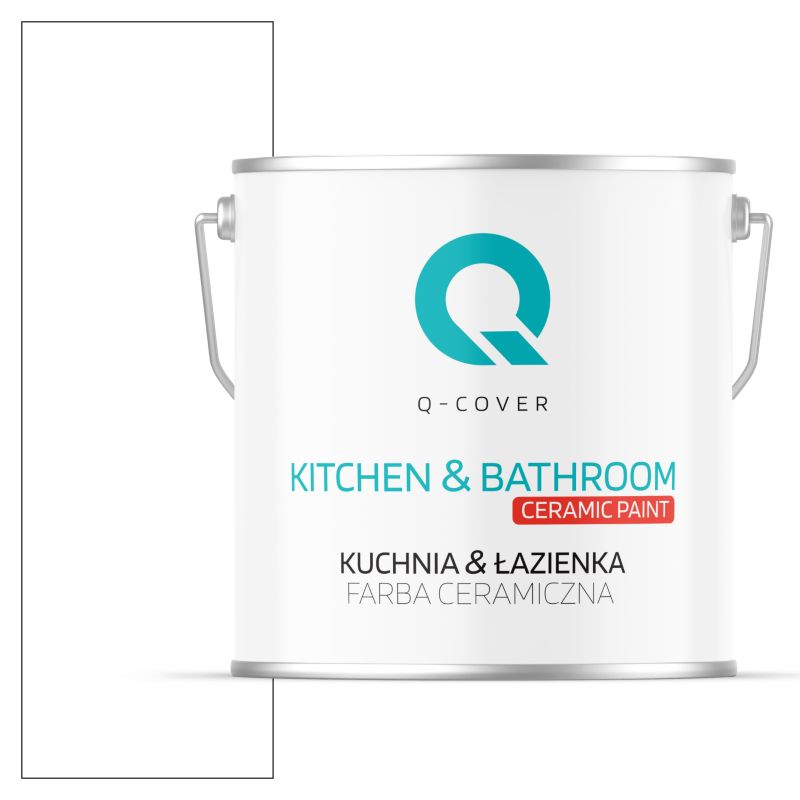 Farba Ceramiczna Kuchnia & Łazienka Q-Cover Śnieżny biały Głęboki Mat 5L