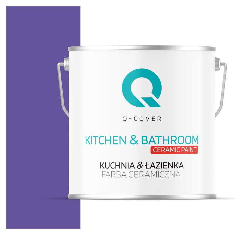 Farba Ceramiczna Kuchnia & Łazienka Q-Cover Purpurowy H2711 Głęboki Mat 5L