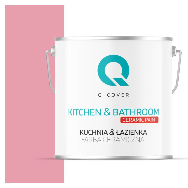 Farba Ceramiczna Kuchnia & Łazienka Q-Cover Różowy H3445 Głęboki Mat 5L