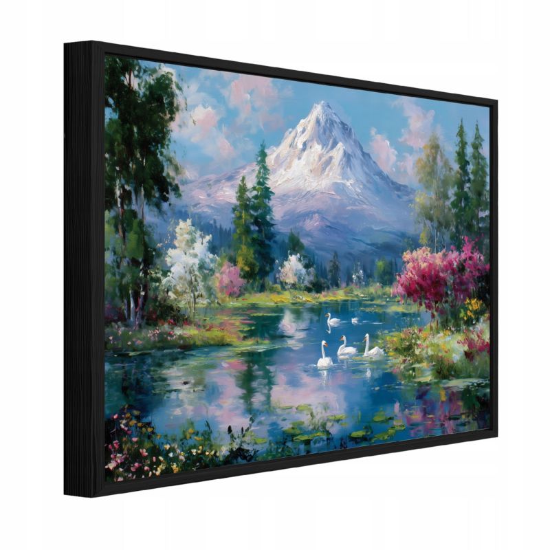 Obraz W Ramie WALLARENA Do Sypialni Salonu Na Płótnie Góry Natura Krajobraz Niebieski 100x70 cm PPR16334O1 1 szt.