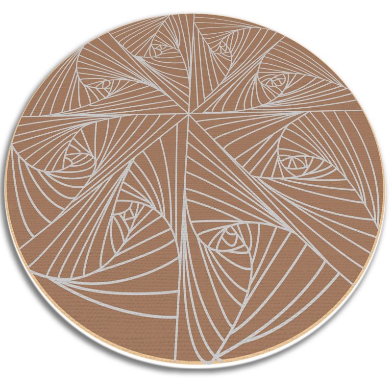 Dywan Tulup PCV Okrągły fi60 cm Pajęcza sieć Do Biura z Nadrukiem Dekoracyjny 1 szt.