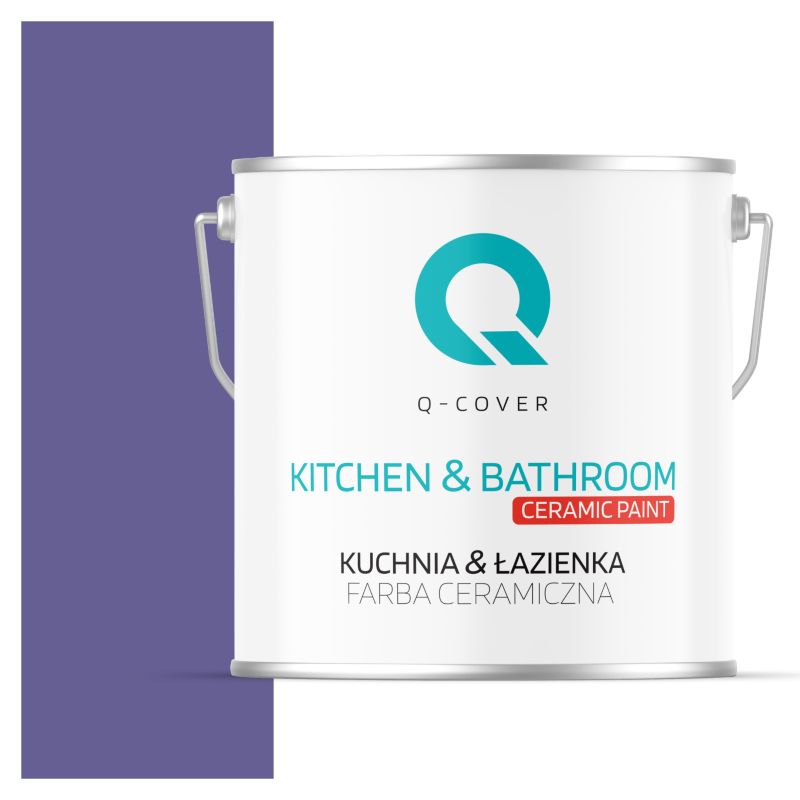 Farba Ceramiczna Kuchnia & Łazienka Q-Cover Fioletowy ciemny H2613 Głęboki Mat 5L