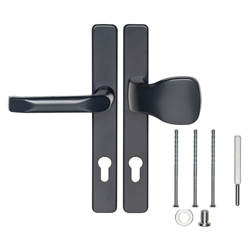 Klamka do Drzwi PSG Antracyt Owalna z Pochwytem Szyld 247x32 90 mm Aluminiowa 1 szt.