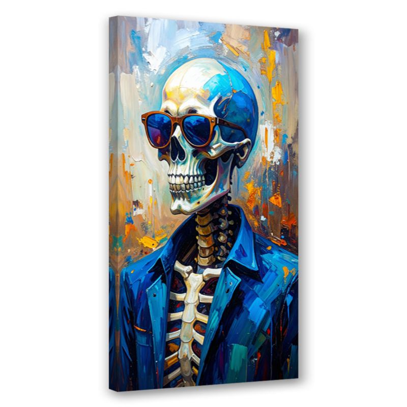 Obraz nowoczesny młodzieżowy Feeby Czaszka w okularach 50x100cm 1szt