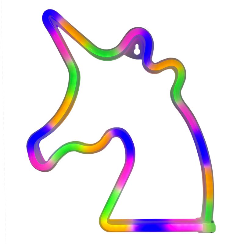 Kinkiet LED Goldlux neon Jednorożec USB