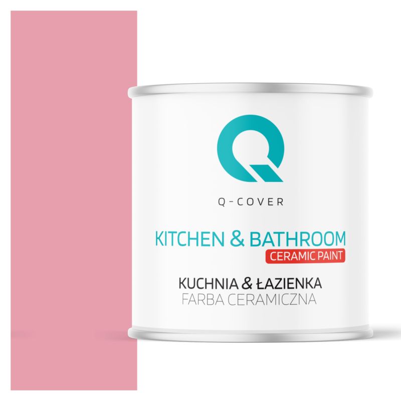 Farba Ceramiczna Kuchnia & Łazienka Q-Cover Różowy H3445 Głęboki Mat 2L