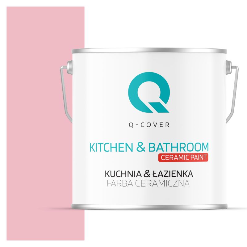 Farba Ceramiczna Kuchnia & Łazienka Q-Cover Różowy jasny H3657 Głęboki Mat 5L