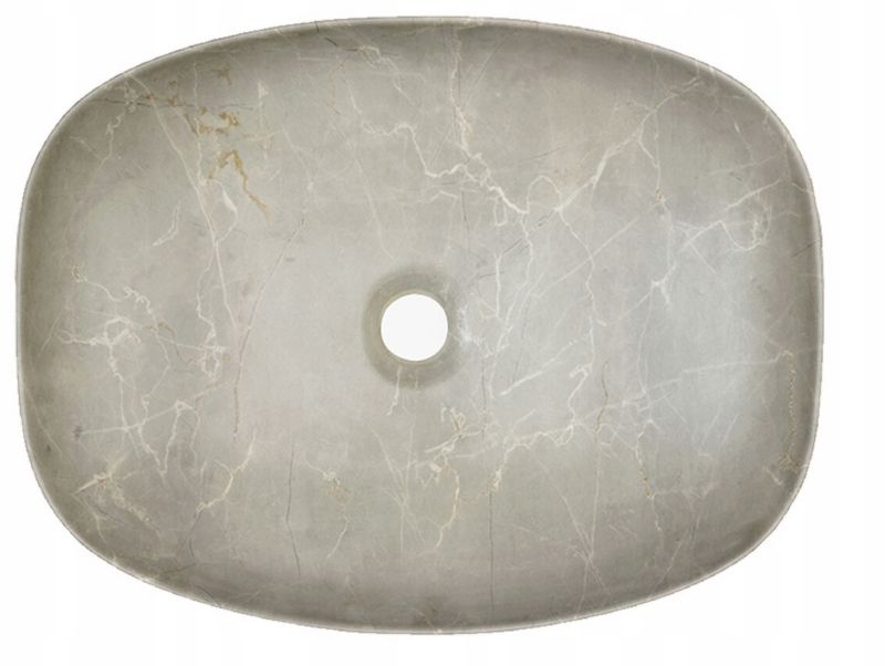 Umywalka nablatowa Furnidea 50 cm piaskowy mat owalna ANNA 1 szt.