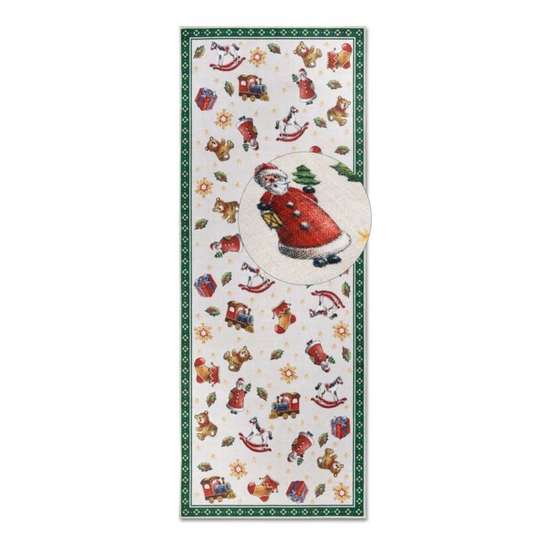 Dywan Villeroy&Boch chodnik świąteczny, pod choinkę 80x200cm, antypoślizgowy płasko tkany 1 szt.