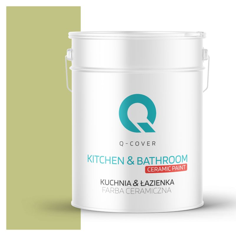 Farba Ceramiczna Kuchnia & Łazienka Q-Cover Groszkowy H2451 Głęboki Mat 10L