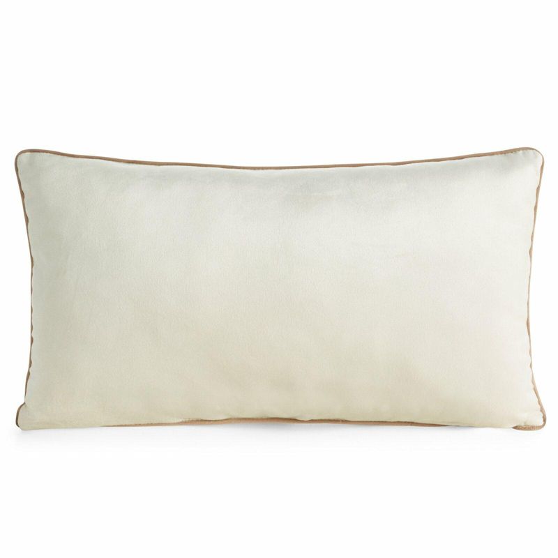 Poduszka GAJA 3 Eurofirany 30 x 50 cm kremowa velvetowa z lamówką 1 szt.