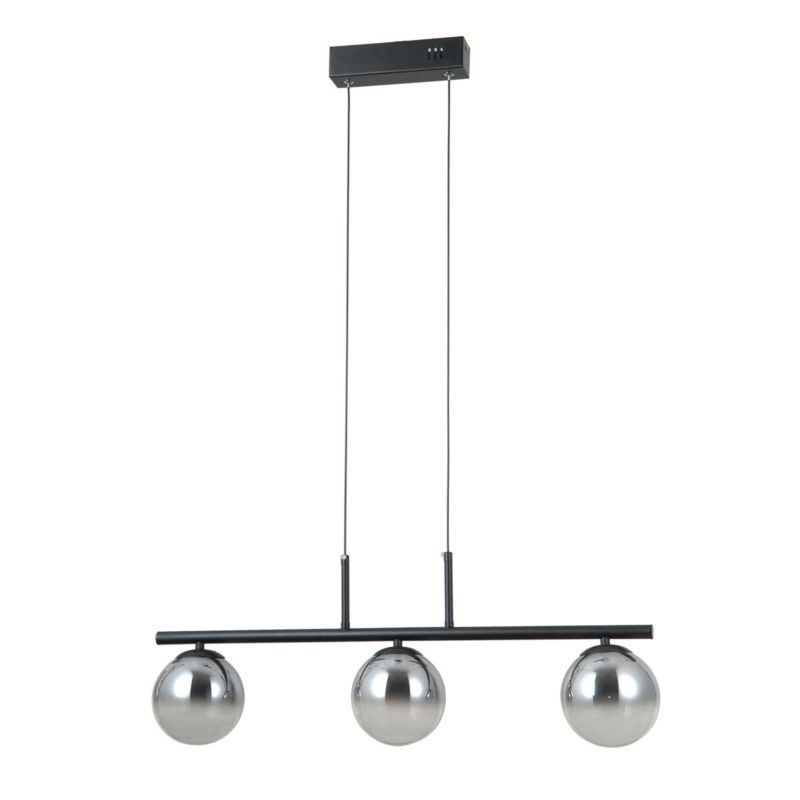 Lampa wisząca Italux VELADA czarna matowa 3 x LED 15W 610lm wym:120x71x13cm IP20 -1 szt.