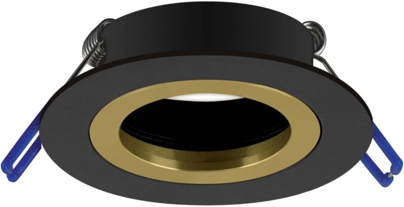 Oczko Struhm Pluto GU10 czarne /złote