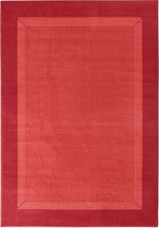 Dywan Hanse Home nowoczesny do salonu 200x290cm,czerowny z ramką miękki włos 1 szt.