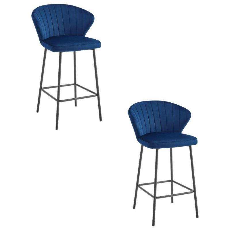 Hoker EDANTI, aksamit granat, nogi czarne 2 szt.