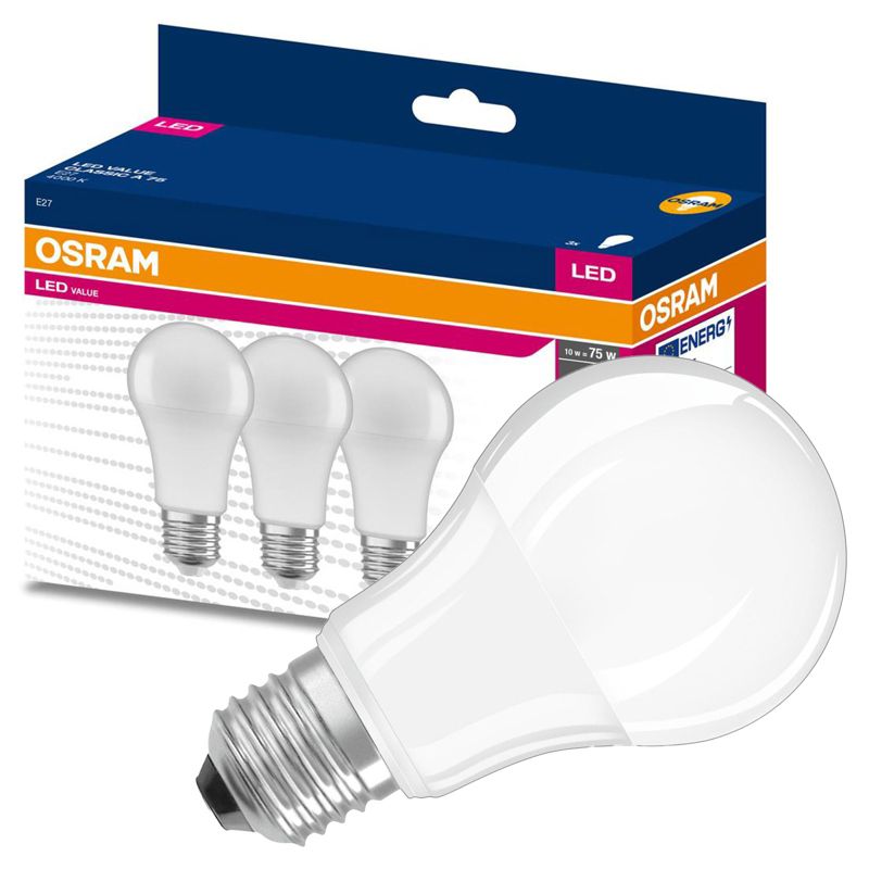Żarówka LED Osram E27 A60 10W 1055lm 4000K 200st 3 szt.