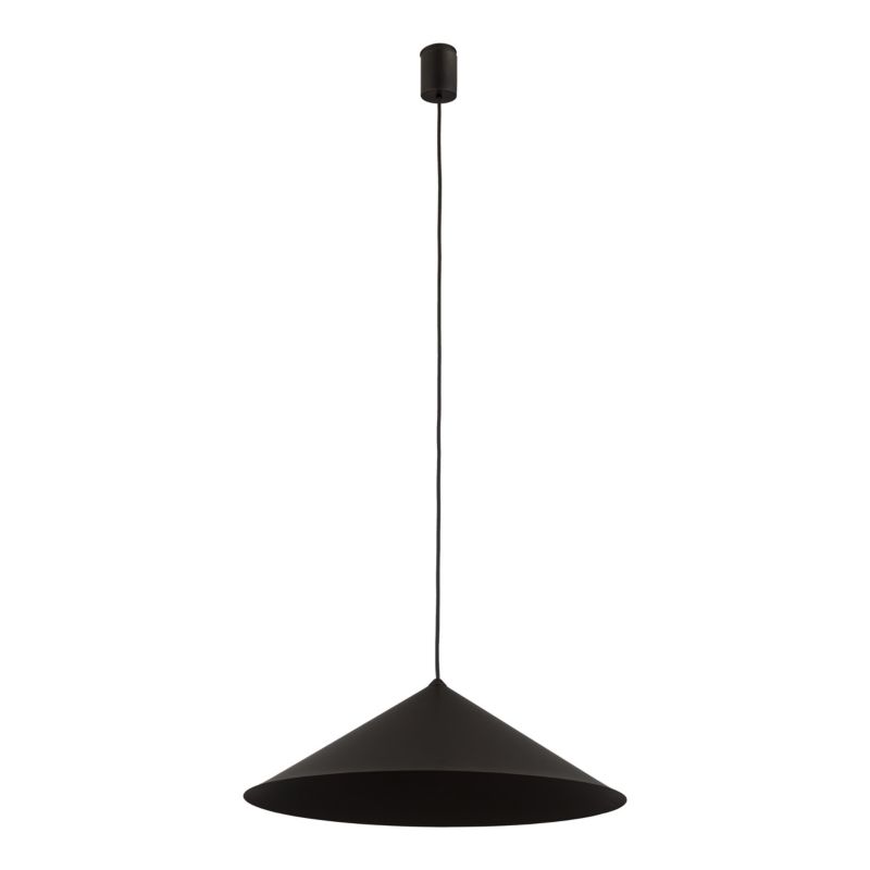 Lampa Wisząca TK Lighting Lume Xl brązowa metalowy klosz stożek 1Xgx53 -1szt.