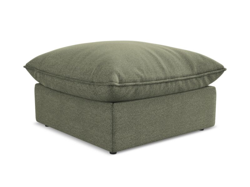 Pufa LaMiaSofa RAVENNA z tkaniny bouclé 75x75 cm oliwkowy 1 szt.