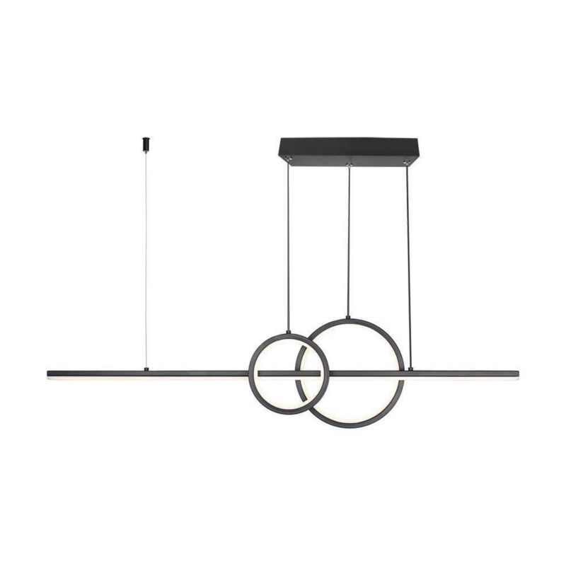 Lampa wisząca V-TAC Vt-7767 czarna nowoczesna nad stół wyspę bar wbudowany LED 15W 1 szt.