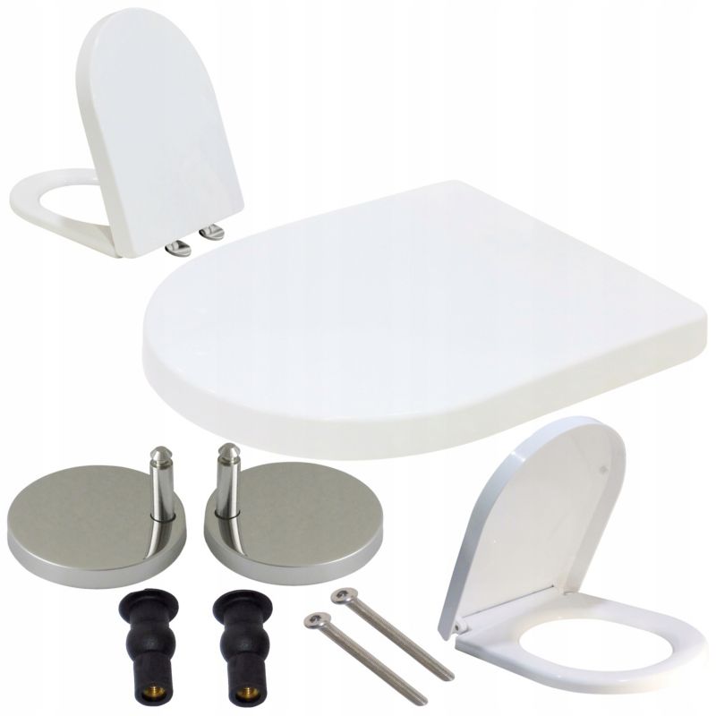 Deska sedesowa Estiva SANAR wolnoopadająca polipropylenowa biała 1 szt.