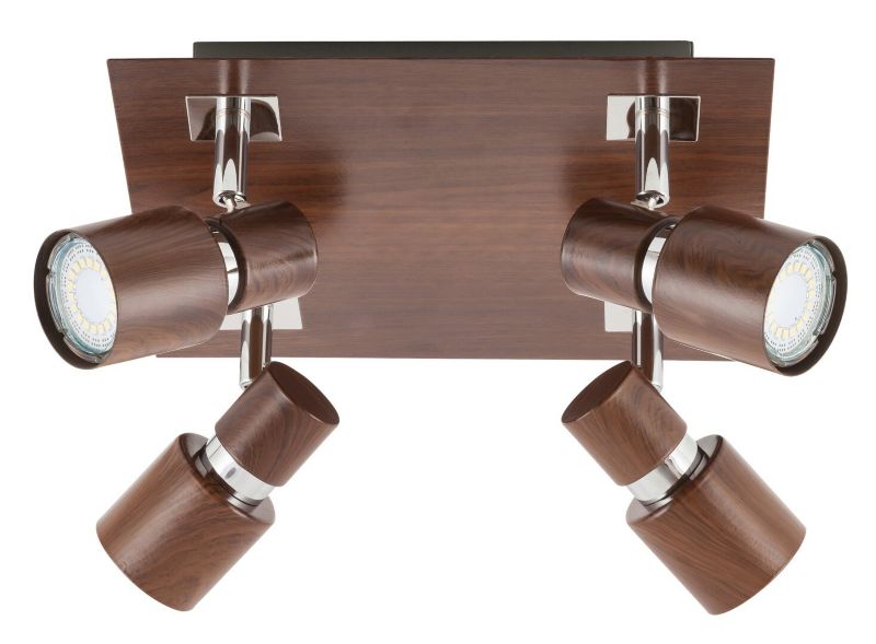 Spot oprawa sufitowa Rabalux Merkur wenge 4 x GU10 x 50W IP20 wym: 11 x 25 x 25 cm - 1 szt.