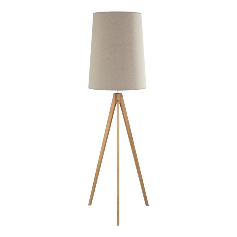 Lampa podłogowa stojąca TK-Lighting Walz jasne drewno-beżowa 1 x E27 x 20W wym: 175 x 60 x 60 cm - 1 szt.