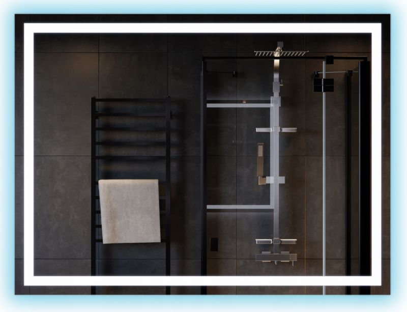 Lustro Łazienkowe stylowelustro prostokątne 80CMx60CM z LED 1szt.