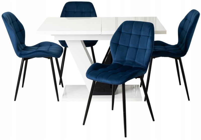 Stół z Krzesłami Stół Rozkładany CLARK Mebel Elite Do Jadalni i 4 Krzesła LUCKY 1 kpl