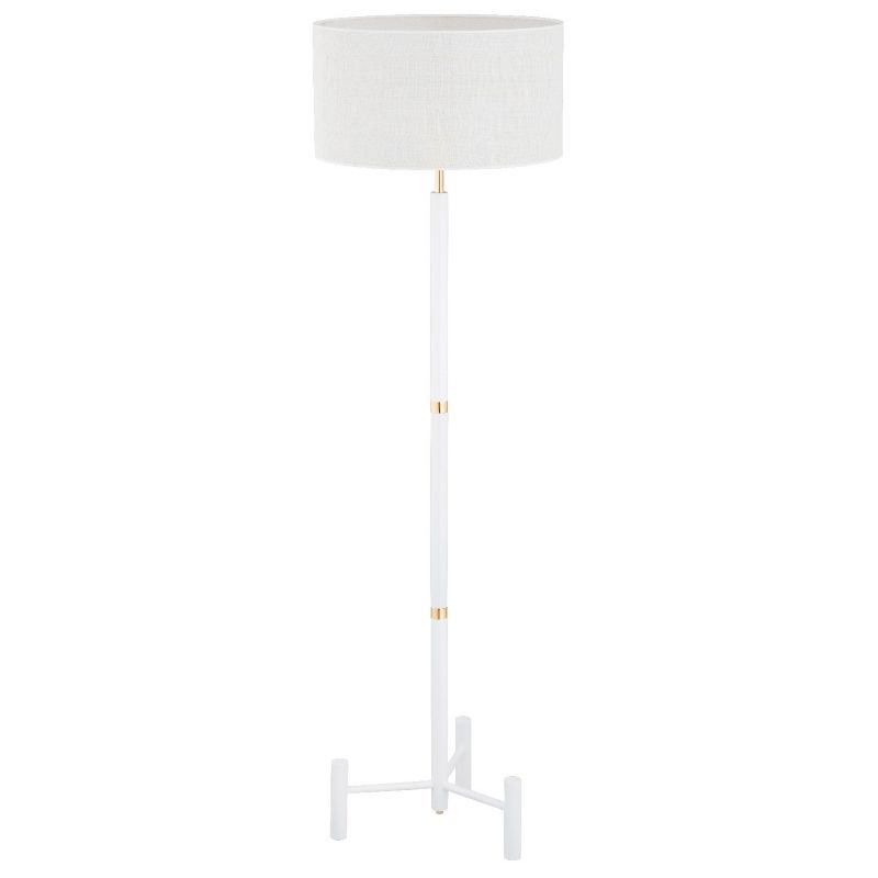 Lampa podłogowa stojąca Alfa Supra biało-złota trójnóg 1 x E27 x 15W wym: 155 x 45 x 45 cm - 1 szt.