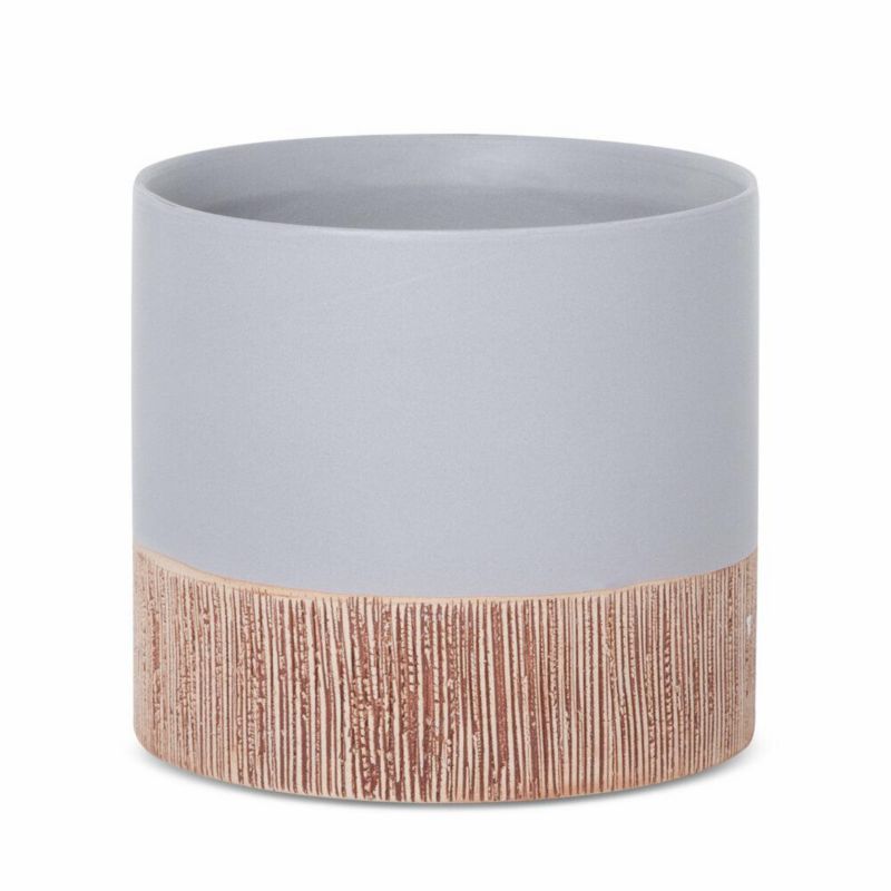 Osłonka ceramiczna MILI2 Eurofirany szara 13 cm okrągła 1 szt.