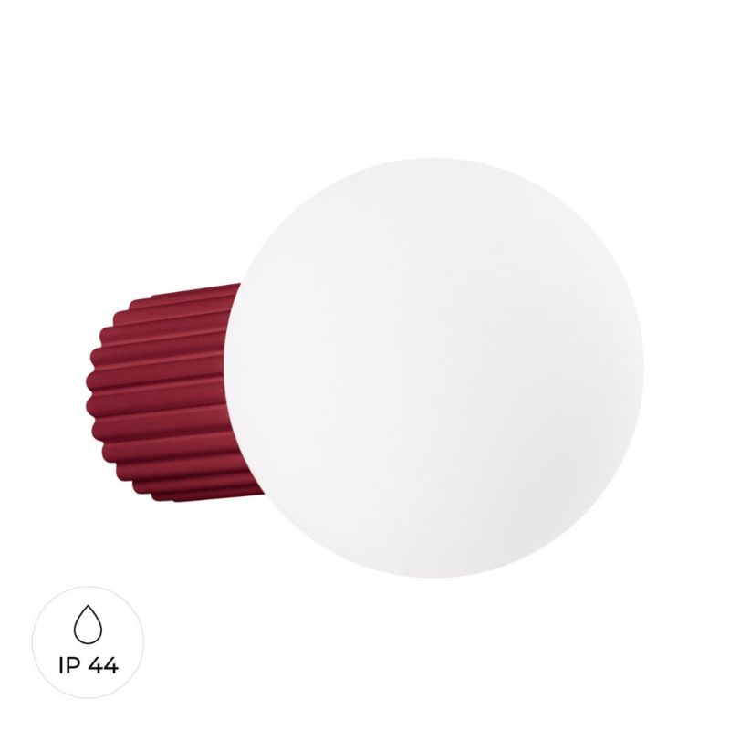 Kinkiet ścienny Sollux Lighting Halo burgundowo - biały styl nowoczesny 1 x G9 x IP44 wym: 12 x 12 x 17 cm - 1 szt.