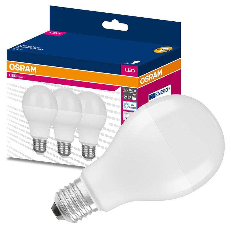 Żarówka LED Osram E27 A68 19W 2542lm 6500K 200st 3 szt.