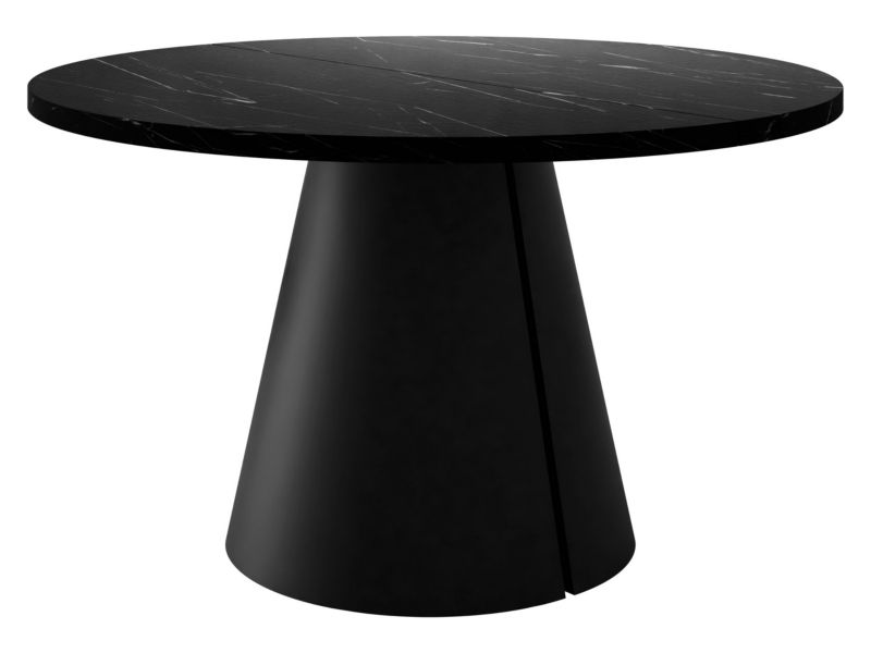 Stół okrągły rozkładany MIRJAN 24 Calma 120 czarny + black pietra grigia 1 szt.