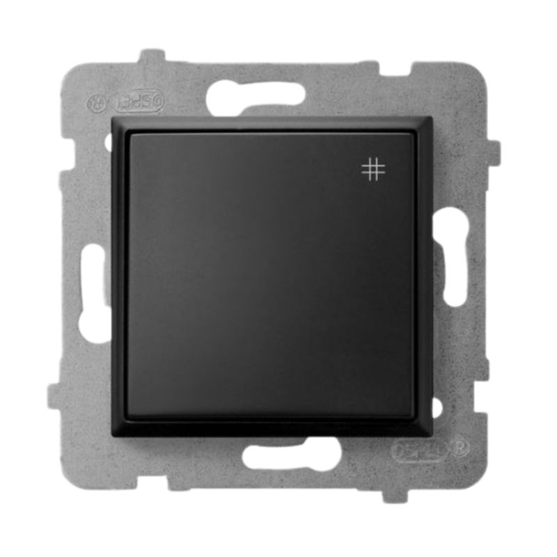 Łącznik Krzyżowy Ospel Aria Czarny Metalik Podtynkowy 1 szt.