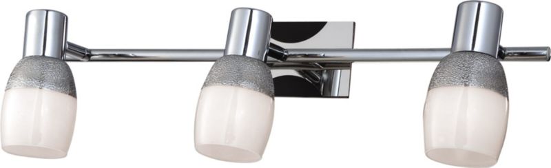 Kinkiet ścienny Kaja Hosta chromowany biały nad lustro 3 x E14 x 40W IP20 wym: 15 x 16 cm - 1 szt.