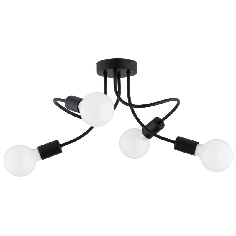Lampa wisząca splątane ramiona Alfa HITO czarna 4xE27x15W IP20 wym:28x28x48cm - 1 szt.
