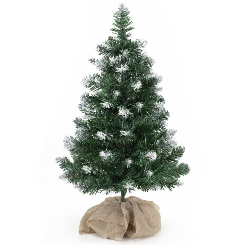 Choinka sztuczna Springos 60 cm sosna ośnieżona z jutą 1 szt.