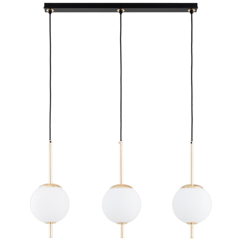 Lampa wisząca białe kule Alfa DIORA czarna 3xE14x10W IP20 wym:95x15x70cm - 1 szt.