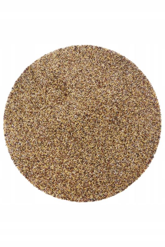 Dywan Hanse Home okrągły SHAGGY 120cm, beżowo brązowy z miękkim długim włosem 1 szt.