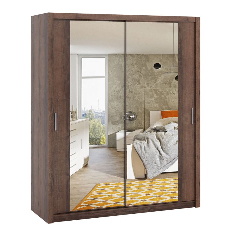 Szafa przesuwna z lustrem MIRJAN 24 Bono SZ180 dąb monastery 1 szt