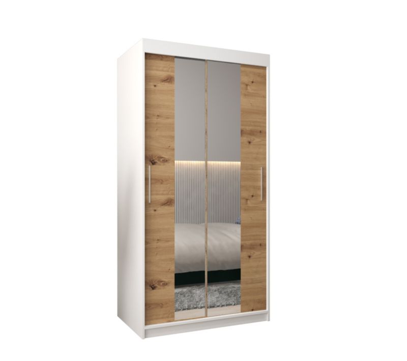 Szafa przesuwna Garderoba Abiks Tokyo 1 100 biały + artisan 1 szt.