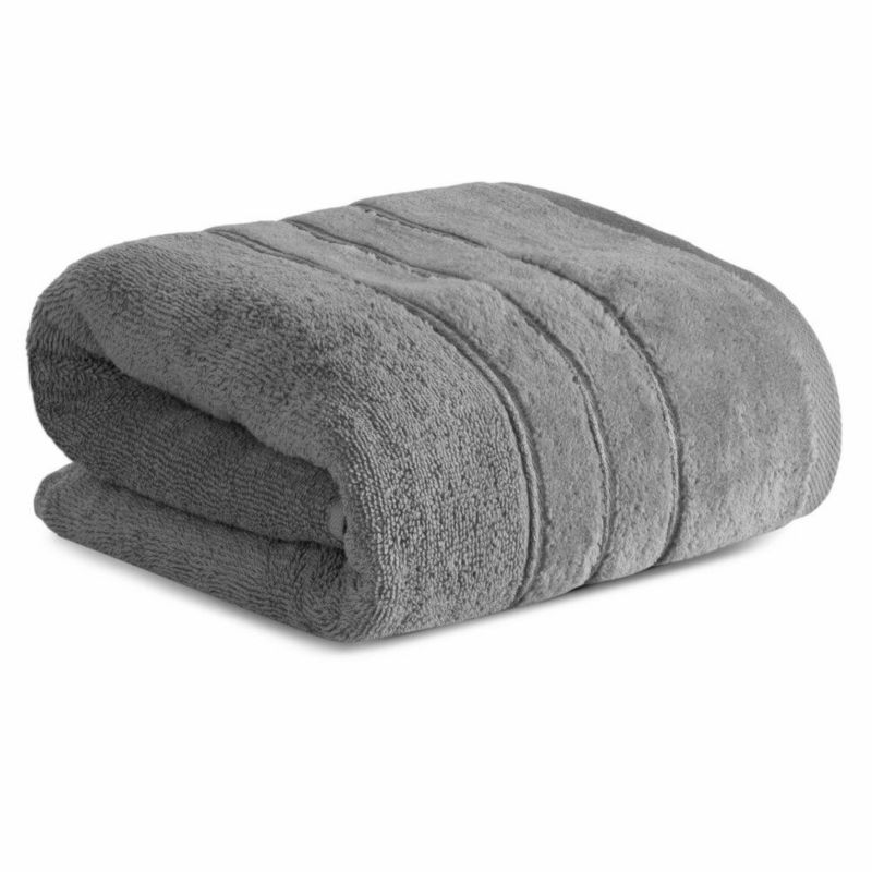 Ręcznik kąpielowy Sibel/04 Eurofirany szary 70x140 cm szybkoschnący miękki 1 szt.