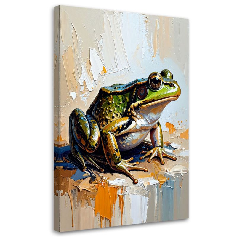 Obraz do kuchni pokoju młodzieżowego Feeby Zielona żaba 60x90cm 1szt